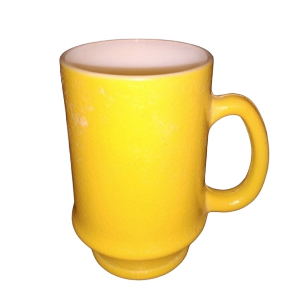 Fire King Yellow Milk Glass Cup